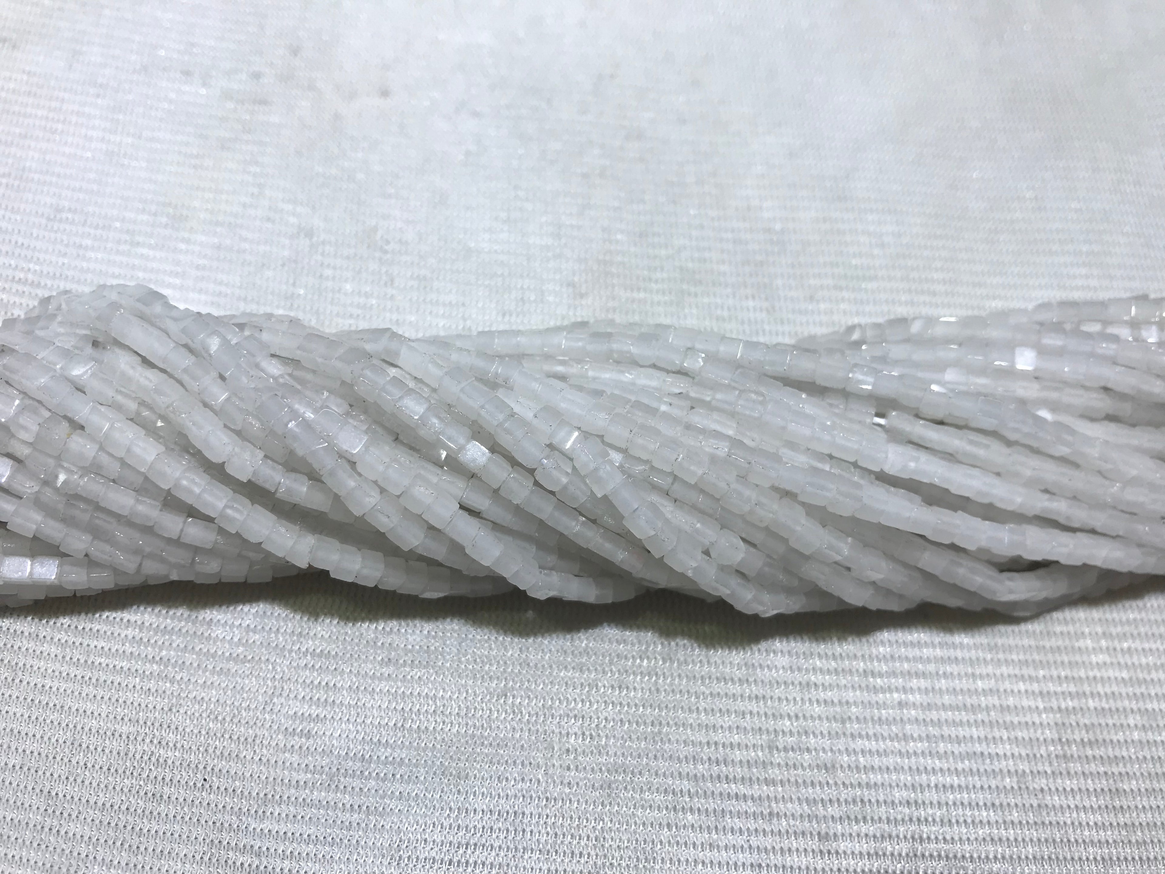 White Jade 2-2.5mm Cube Gemstone Loose Beads 15 Inch Strand for Jewelry Making — DIY Bracelet Necklace Supplies for Beaders, Crafters  & Wholesale Buyers