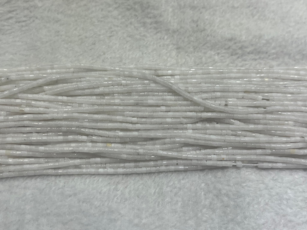 White Jade 2-2.5mm Heishi Gemstone Tube Loose Beads 15 Inch Strand for Jewelry Making — DIY Bracelet Necklace Supplies for Beaders, Crafters  & Wholesale Buyers