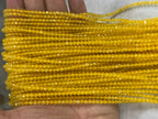 Yellow Agate 3mm Faceted Round Gemstone Loose Beads 15 Inch Strand for Jewelry Making — DIY Bracelet Necklace Supplies for Beaders, Crafters  & Wholesale Buyers