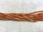 Red Aventurine 4x13mm Column Gemstone Loose Tube Beads 15 inches